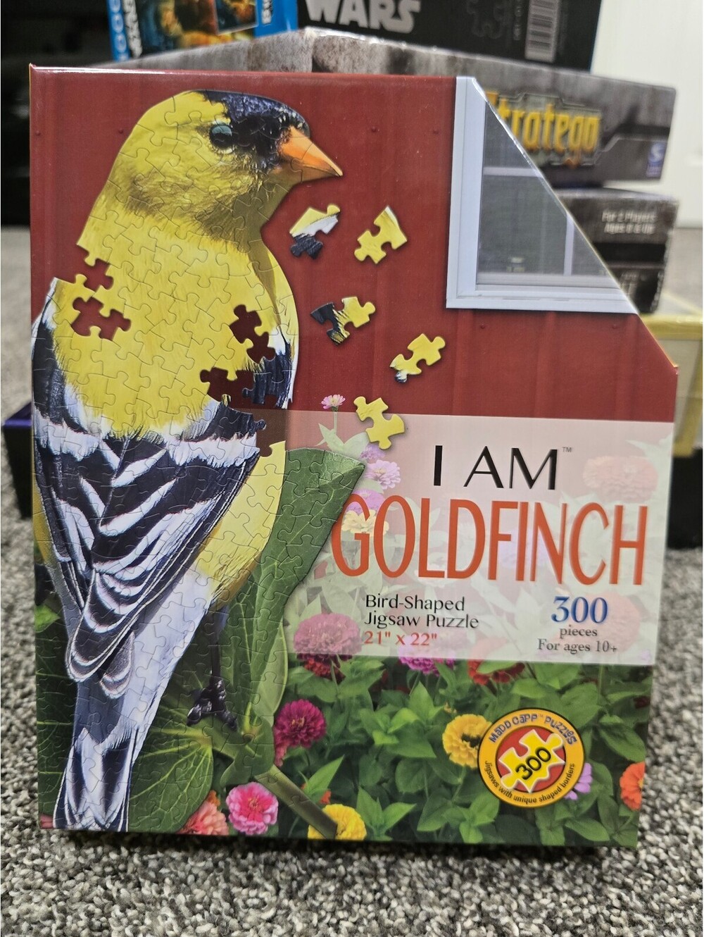 I AM GOLDFINCH Bird-Shaped Jigsaw Puzzle 300 Pieces